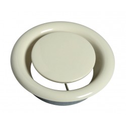 Bouche plastique Ø 100 mm blanc réglable (BEIP) - ClimAchat